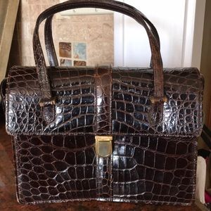 Ladies Vintage Genuine Leather Purse Made in France for Saks Fifth Avenue